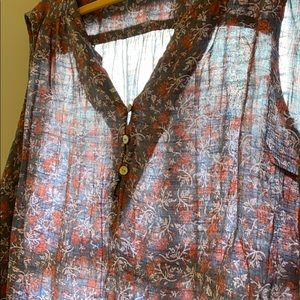 Faded Glory Floral Sleeveless Blouse
